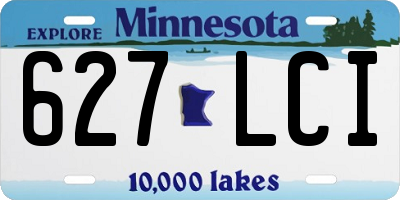 MN license plate 627LCI