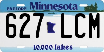 MN license plate 627LCM