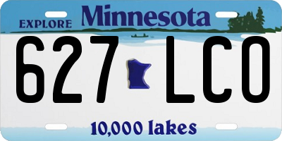 MN license plate 627LCO