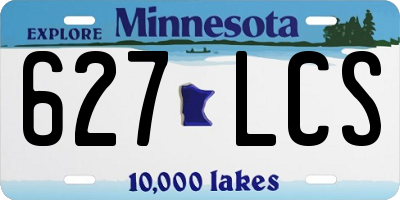 MN license plate 627LCS