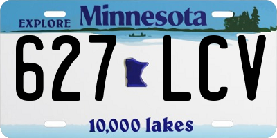 MN license plate 627LCV
