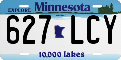 MN license plate 627LCY