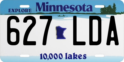 MN license plate 627LDA