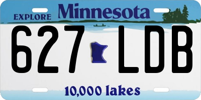 MN license plate 627LDB