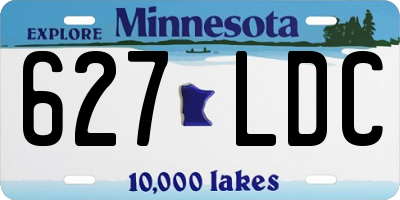 MN license plate 627LDC