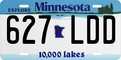 MN license plate 627LDD