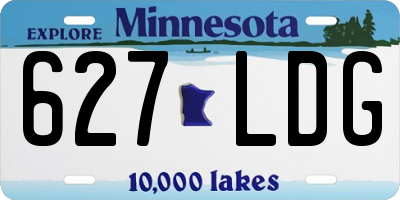 MN license plate 627LDG