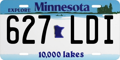 MN license plate 627LDI