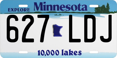 MN license plate 627LDJ