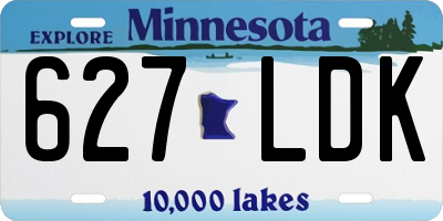 MN license plate 627LDK