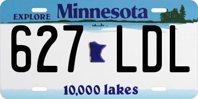 MN license plate 627LDL