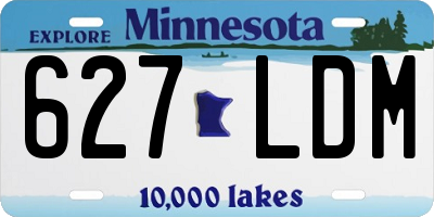 MN license plate 627LDM