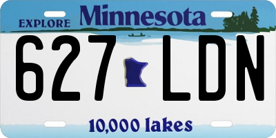 MN license plate 627LDN