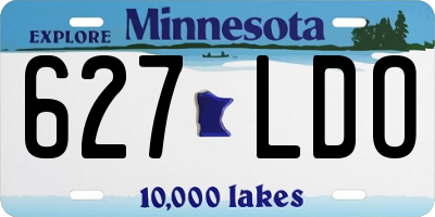 MN license plate 627LDO