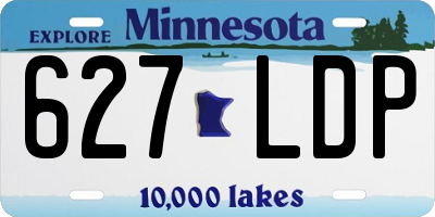 MN license plate 627LDP