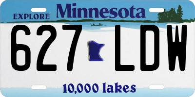 MN license plate 627LDW