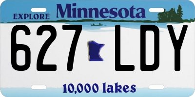 MN license plate 627LDY
