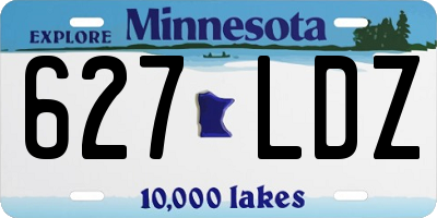 MN license plate 627LDZ