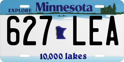 MN license plate 627LEA