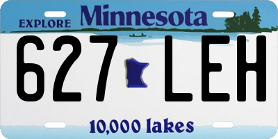 MN license plate 627LEH