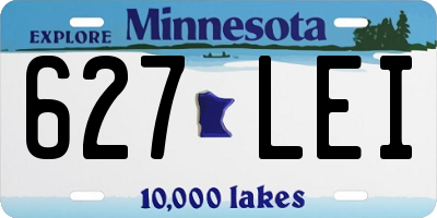 MN license plate 627LEI