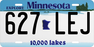 MN license plate 627LEJ