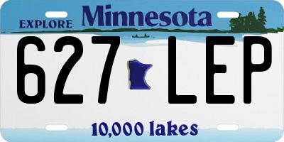 MN license plate 627LEP
