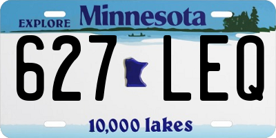 MN license plate 627LEQ