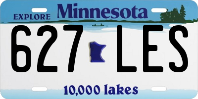 MN license plate 627LES