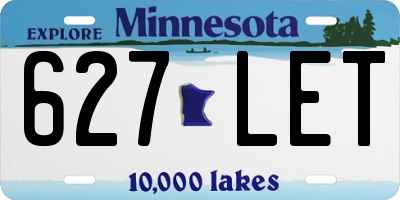 MN license plate 627LET