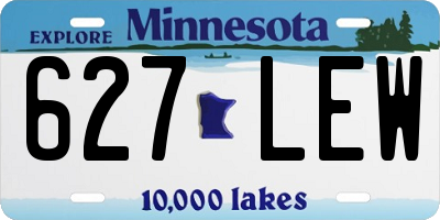 MN license plate 627LEW