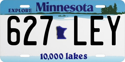 MN license plate 627LEY
