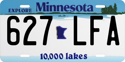 MN license plate 627LFA