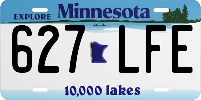 MN license plate 627LFE