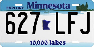 MN license plate 627LFJ
