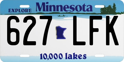 MN license plate 627LFK