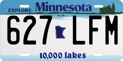 MN license plate 627LFM