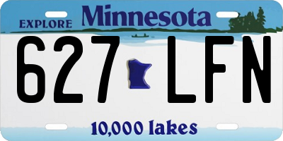 MN license plate 627LFN
