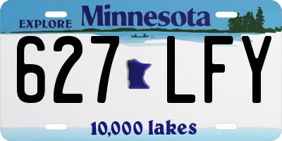 MN license plate 627LFY