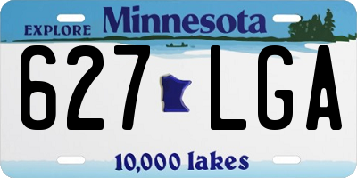 MN license plate 627LGA