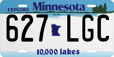 MN license plate 627LGC