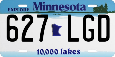 MN license plate 627LGD