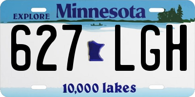 MN license plate 627LGH