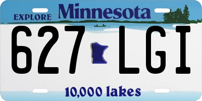 MN license plate 627LGI