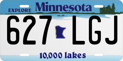 MN license plate 627LGJ
