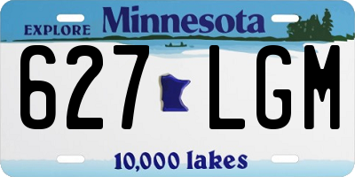 MN license plate 627LGM
