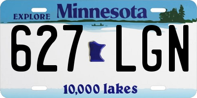 MN license plate 627LGN