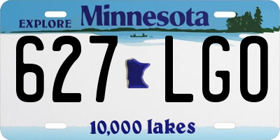 MN license plate 627LGO