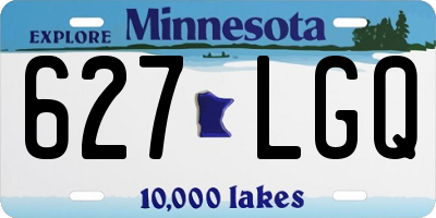 MN license plate 627LGQ