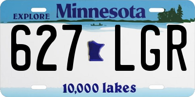 MN license plate 627LGR
